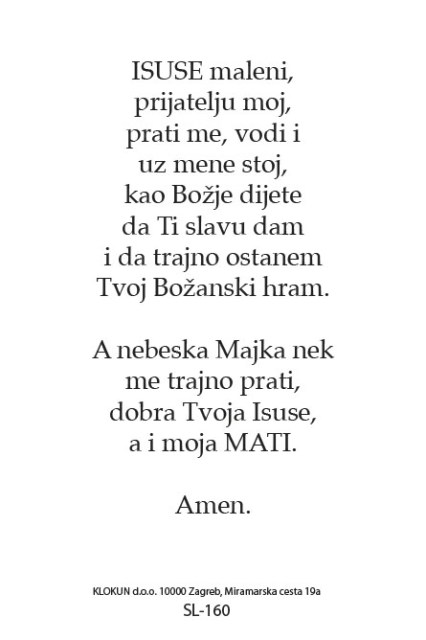 Isuse maleni prijatelju moj